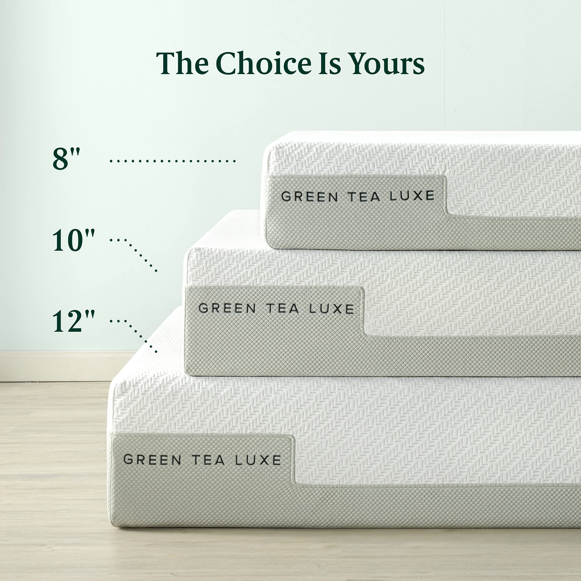 ZINUS 12 Inch Green Tea Luxe Memory Foam Mattress, Twin, Pressure Relieving, CertiPUR-US Certified, Mattress in A Box, All-New, Made in USA