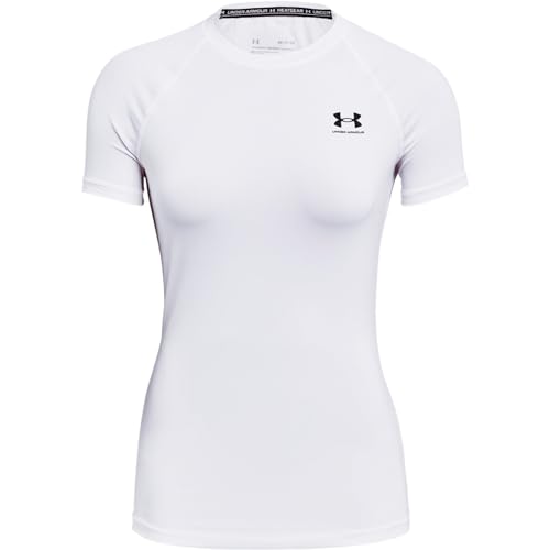 Under Armour Women's HeatGear Compression Short-Sleeve T-Shirt, White (100)/White, XX-Large