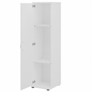 Bush Business Furniture Universal 6 Piece Modular Storage Set with Floor and Wall Cabinets, White