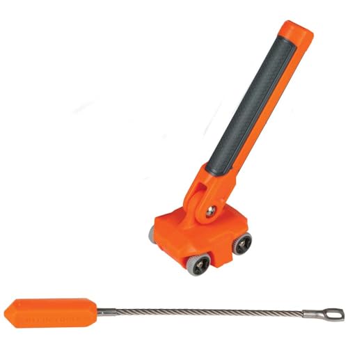 Klein Tools 50611 Magnetic Wire Puller, Pulls Electrical Wire Behind Walls/Tight Spaces, Stainless-Steel Leader, Cable Pulling, Rare Magnet