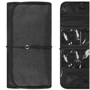 geekria guitar accessory organizer, foldable bag, easy access pockets case, picks parts holder storage (dark grey)