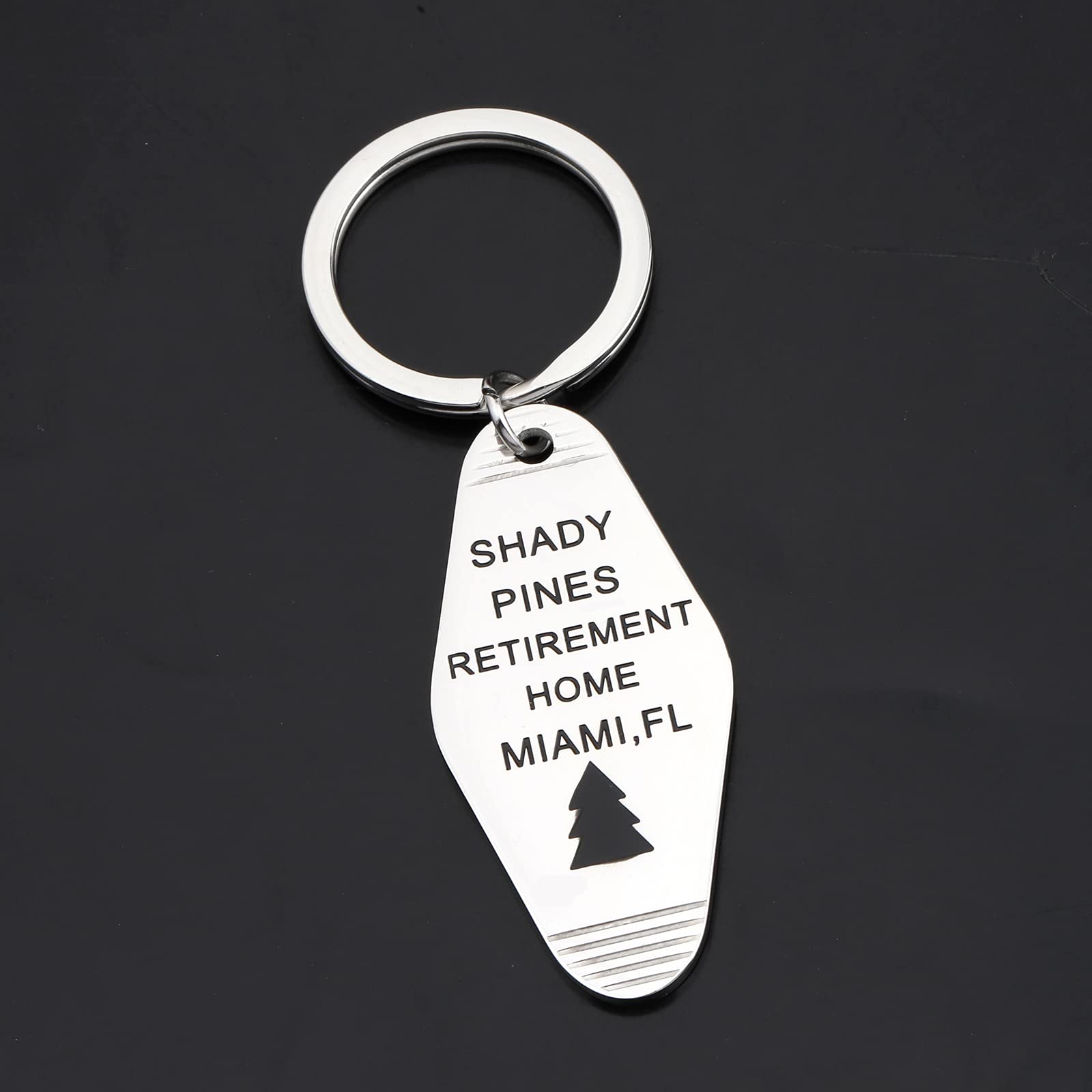 FOTAP Shady Pines Key Tag Shady Pines Retirement Home Keychain Thank You for Being My Friends Fans Gift (Shady Key)