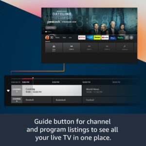 Amazon Fire TV Alexa Voice Remote, requires compatible Amazon Fire TV smart TV