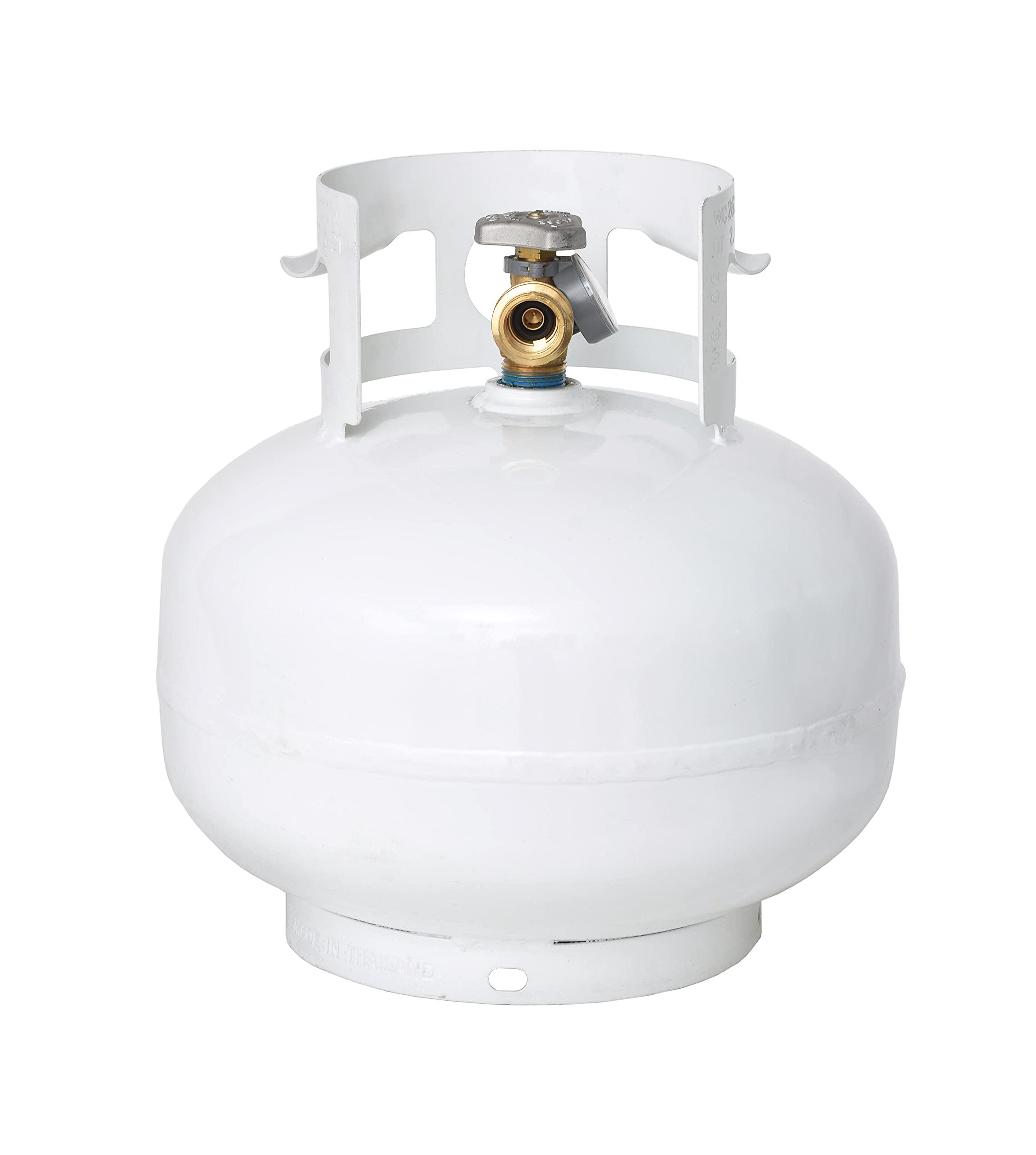 Flame King YSN11SQT 11 Pound Propane Tank Cylinder Squatty with Type 1 OPD Valve, White