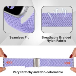 Bandiction Braided Solo Loop Stretchy Elastic Band Compatible with Apple Watch Band 38mm 40mm 42mm 44mm 41mm 45mm 49mm, iWatch Bands Women Men with Buckle for iWatch Ultra Series 8/7/6/SE/5/4/3/2/1