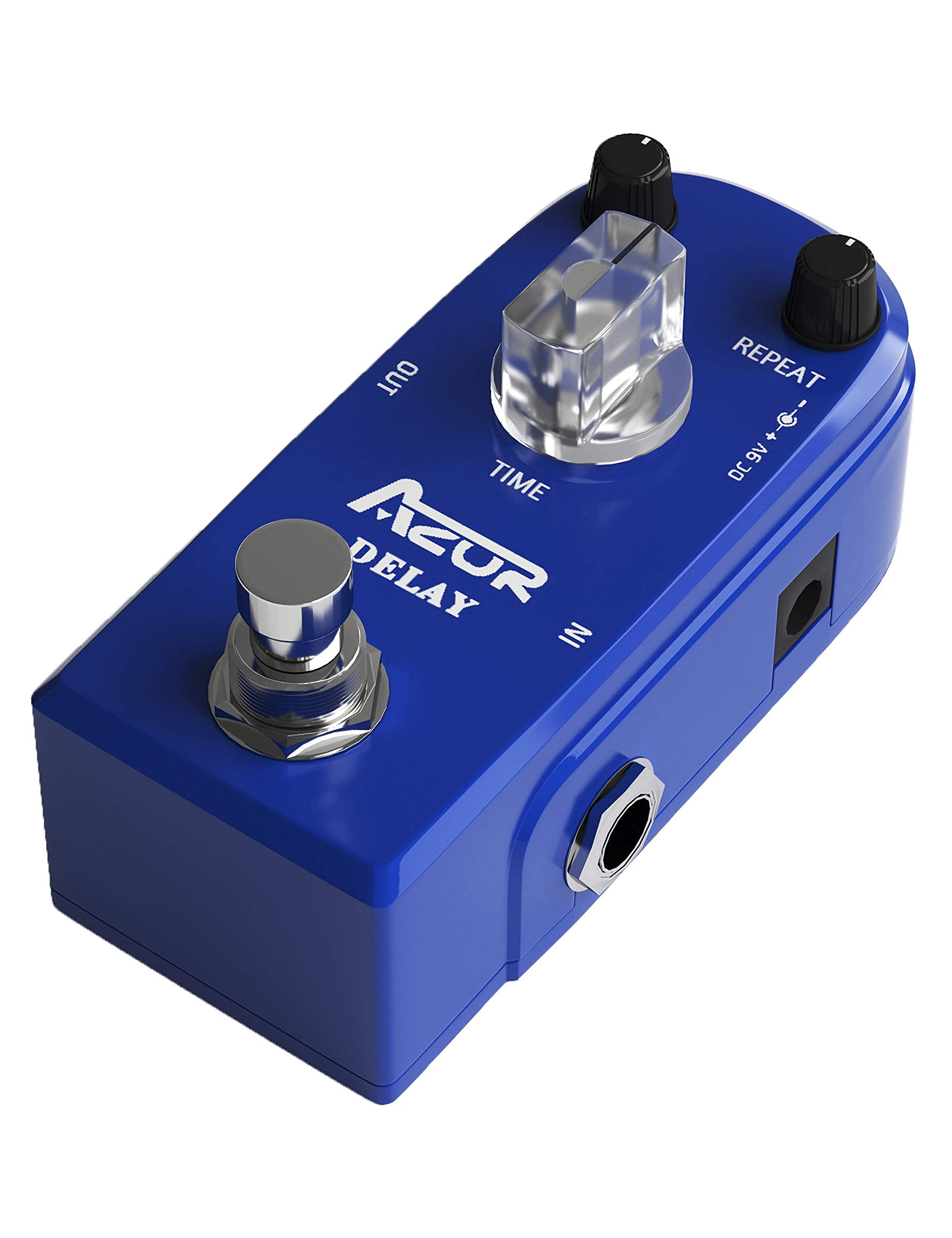 AZOR Pedal Power Adapter with Guitar Dealy Pedal, Vintage Analog Delay Guitar Effect Pedal with True Bypass Pedal, Vintage Analog Delay Guitar Effect Pedal with True Bypass