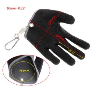 HELYZQ Fishing Gloves Non Slip Latex Glove with Magnet Release Fish Grab Anti Skid Capture Safety Portable Outdoor Fishing Professional Tackle Universal Breathable Left/Right Hand