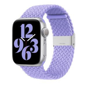 bandiction braided solo loop stretchy elastic band compatible with apple watch band 38mm 40mm 42mm 44mm 41mm 45mm 49mm, iwatch bands women men with buckle for iwatch ultra series 8/7/6/se/5/4/3/2/1