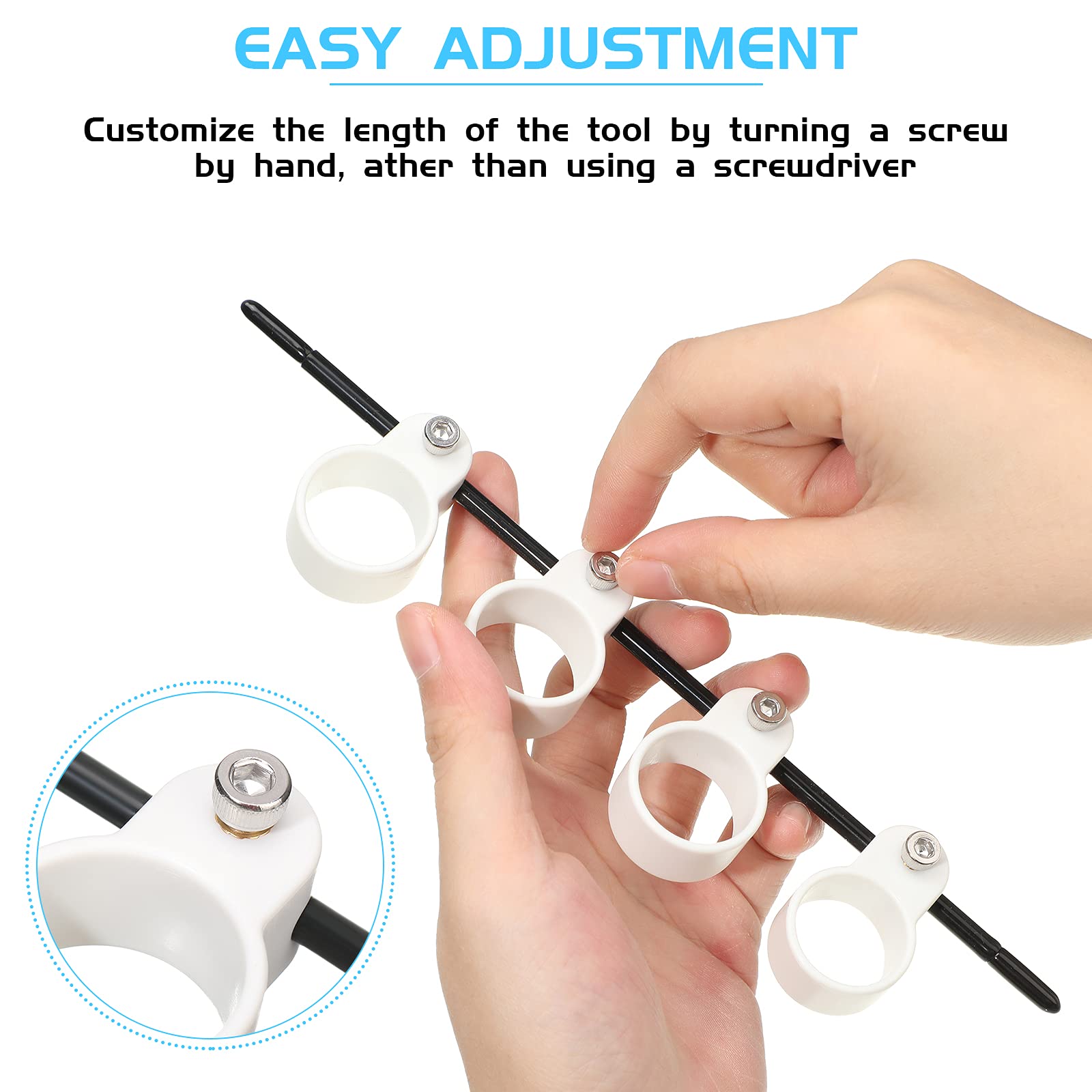 2 Pieces Finger Expander Finger Trainers Multifunctional Finger Expansion Guitar Stretcher Portable Musical Instrument Accessories for Guitar Bass Ukulele Piano Saxophone Beginner