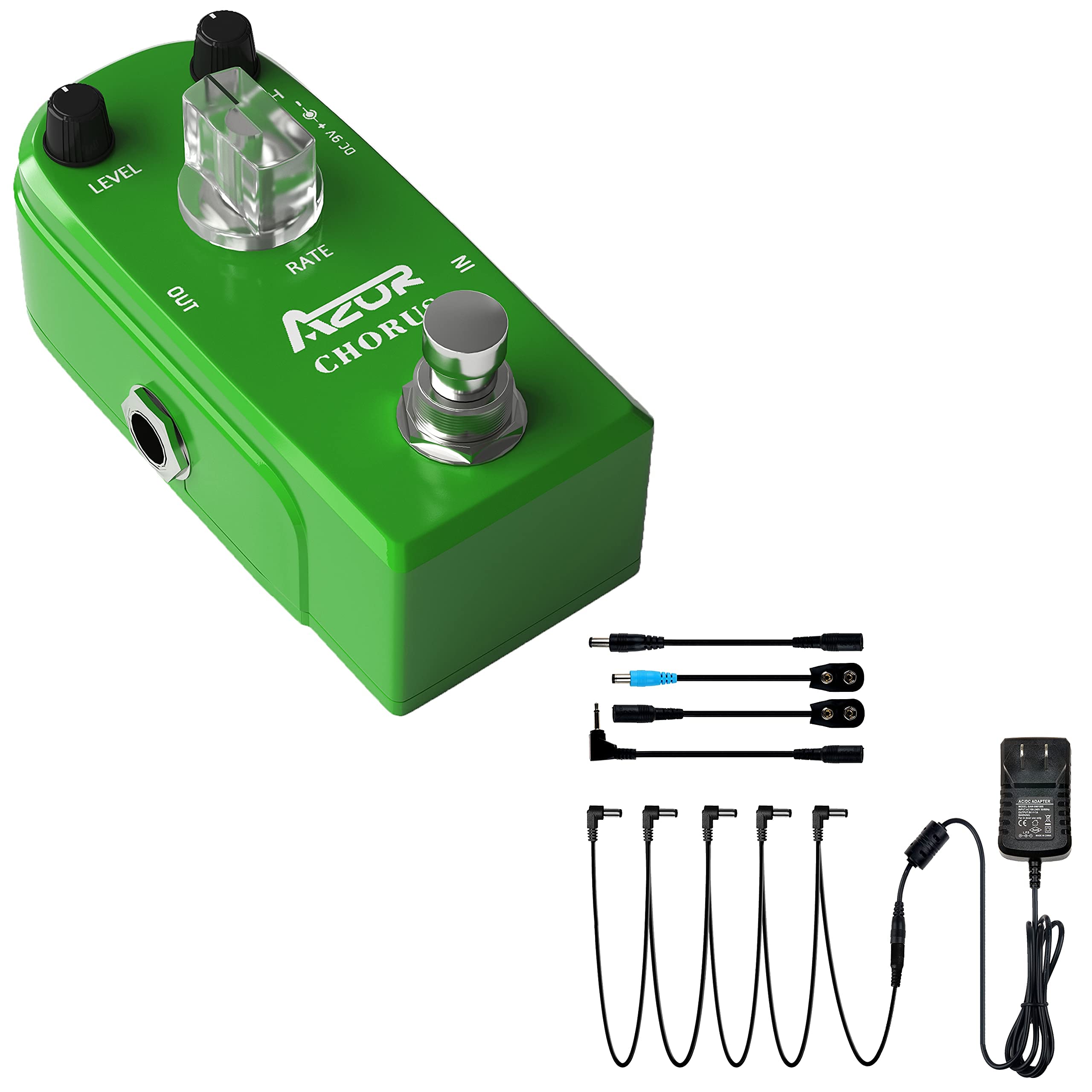 AZOR Pedal Power Adapter with Chorus Guitar Effect Pedal Pure Analog with True Bypass AP-309