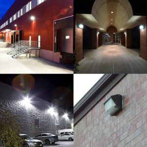 LED Wall Pack Light with Dusk to Dawn Photocell,150W 19500LM 5000K Daylight ,AC100-277V Input,900W HPS/HID Equivalent, Waterproof Commercial Security Lighting for Warehouses, Garage,ETL Listed