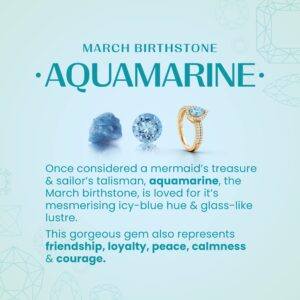 Angara Natural Aquamarine Solitaire Ring for Women in 14K Rose Gold Size-7.5 (Grade-AAA | Size-5mm) | March Birthstone Jewelry Gift for Women | Birthday | Wedding | Anniversary | Engagement