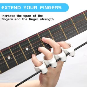 2 Pieces Finger Expander Finger Trainers Multifunctional Finger Expansion Guitar Stretcher Portable Musical Instrument Accessories for Guitar Bass Ukulele Piano Saxophone Beginner