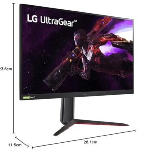 LG 32GP850-B 32-inch QHD (2560 x 1440) UltraGear Gaming Monitor, Nano IPS, 165Hz, 1ms, G-Sync, AMD FreeSync Premium, HDR10, HDMI, DisplayPort, Tilt/Height/Pivot Stand, 3-Side Borderless Design, Black