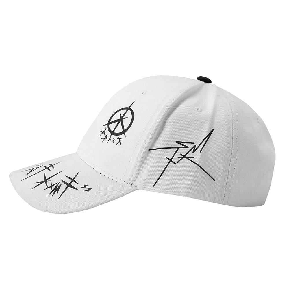 Slvoefi Unisex Graffiti Baseball Cap，Dad Hats，Hip Hop Style Trucker Hat,Black White Fashion Hat for Men's Women Adjustable Baseball Caps (Black and White)