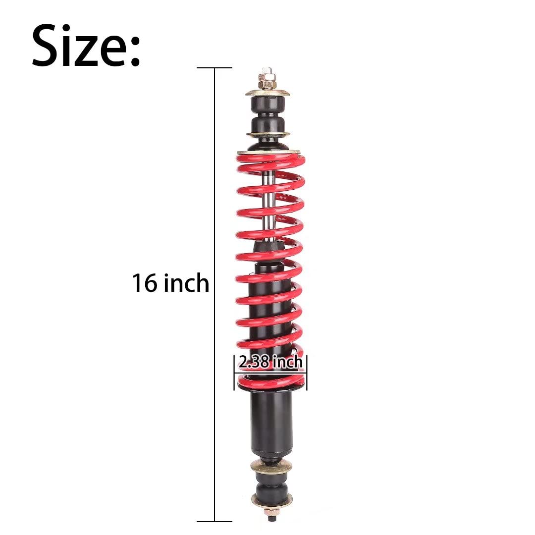 10L0L Front Rear Coil Over Shock Fits EZGO TXT Medalist 1994+ Newer Gas or Electric Golf Cart, Heavy Duty, Replaces OEM# 70928-G01 76418-G01, 2- Pack (Red Shocks)