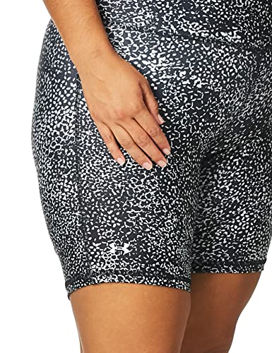 Under Armour Women's HeatGear Armour AOP Bike Shorts, Black (001)/Iridescent, Medium