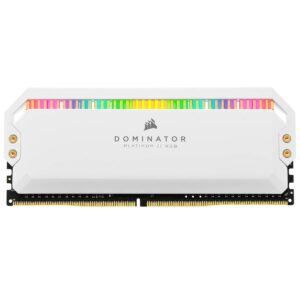 CORSAIR Dominator Platinum RGB 32GB (2x16GB) DDR4 3200 (PC4-25600) C16 1.35V Desktop Memory - White