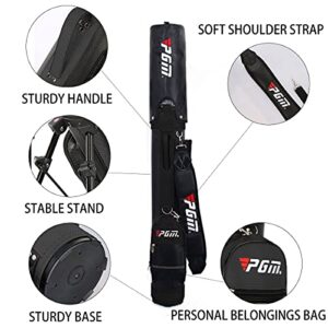 Golf Stand Bag for Men & Women,Easy to Carry & Durable Pitch Golf Bags Sunday Golf Bag Ideal for Golf Course & Travel,Lightweight and Waterproof Black (Black)