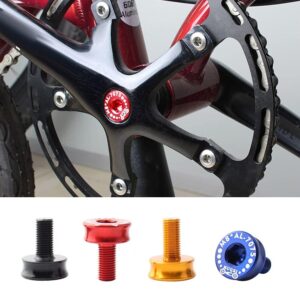 MiOYOOW Crank Arm Fixing Bolt, Lightweight Bottom Bracket Screw Bolts Aluminum Alloy Bike Crank Arm Bolts Screw for Road Mountain Bikes