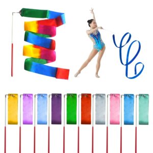 20 PCS 6. 6Ft Gymnastics Ribbon Multi-Colored Dance Ribbon Streamers for Kids Art Dance