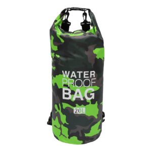 besportble 1pc waterproof bucket bag outdoor bag swimming bag foldable storage bag beach shoulder bag dry storage bag rafting storage bag portable storage pouch pvc floating bag camouflage