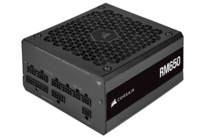 corsair rm series (2021), rm650, 650 watt, 80 plus gold certified, fully modular power supply