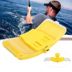 VGEBY Fishing Box, Portable Waist Fishing Box with Belt Plastic Fishing Tackle Bait Lure Hook Storage Organizer for Fishing(Yellow)