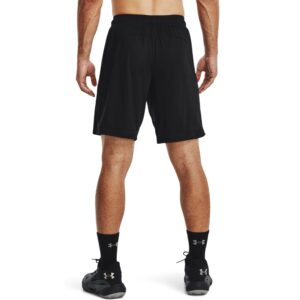 Under Armour Men's Baseline Basketball 10-Inch Shorts, Black (001)/White, Large