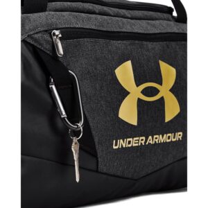 Under Armour Unisex-Adult Undeniable 5.0 Duffle , Black Medium Heather (002)/Metallic Gold , Medium