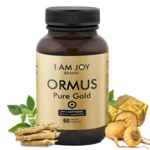 i am joy co. ormus gold capsules monoatomic elements with adaptogens maca and ashwaganda | may help balance mood, decalcify pineal gland, repair dna, enhance relaxation - 60 vegan capsules