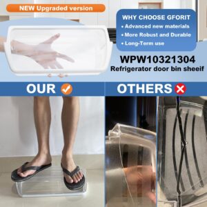 [UPGRADE] WPW10321304 Refrigerator Door Shelf Replacement Compatible with Whirlpool Fridge Door Bin WRS325FDAM04 WRS325FDAM02 WSF26C3EXF01 WRS325FDAM01 ED5FVGXWS07 - Replace AP6019471 2179574 2179575