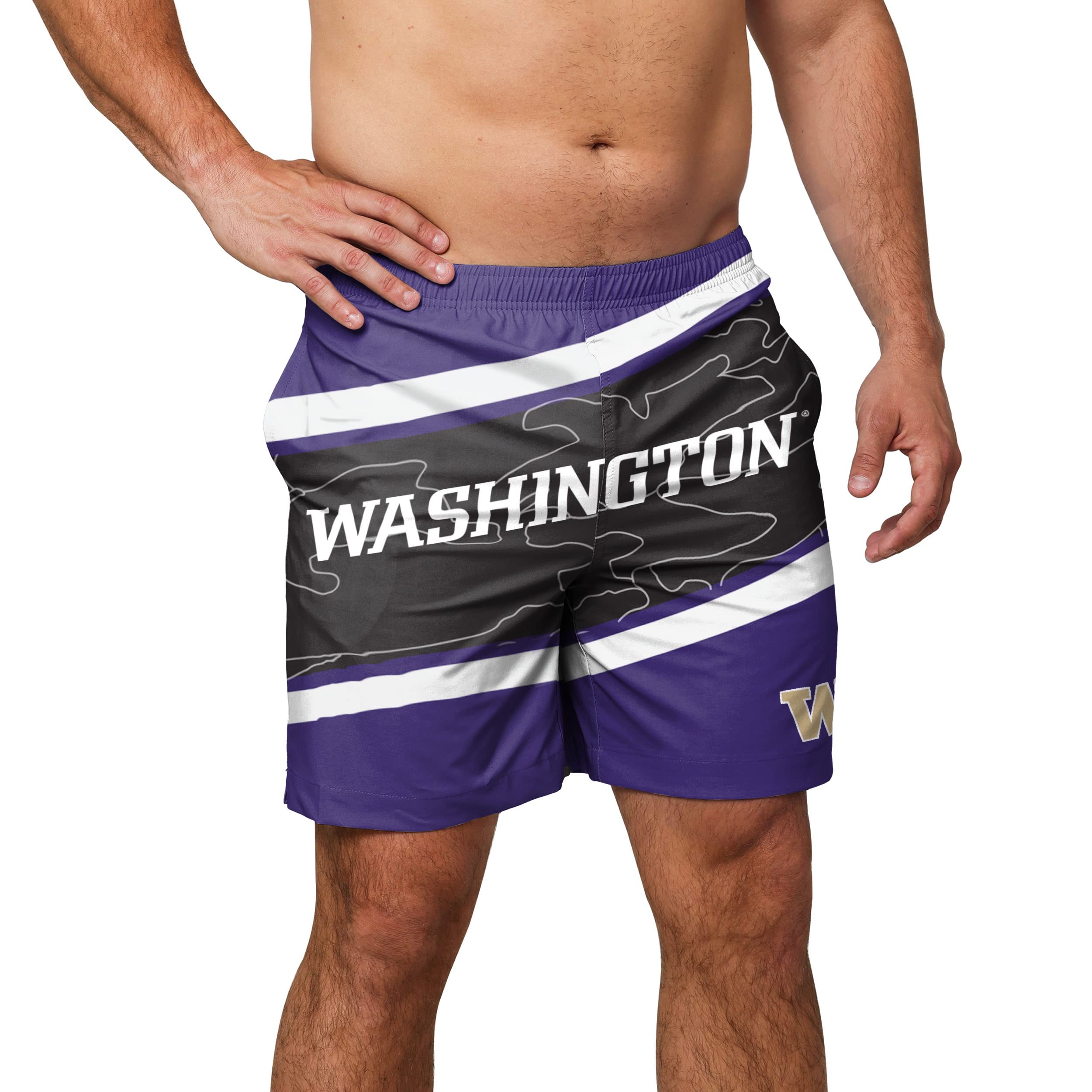 FOCO NCAA Mens Big Wordmark Swimming Trunks - L