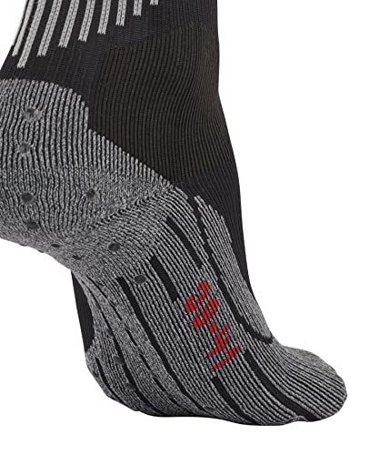 FALKE Unisex 4 GRIP Stabilizing Athletic Socks, Mid Calf, Compression Sock, Light Weight, Breathable Quick Dry, Nylon, Black (Black 3019), 9-10, 1 Pair