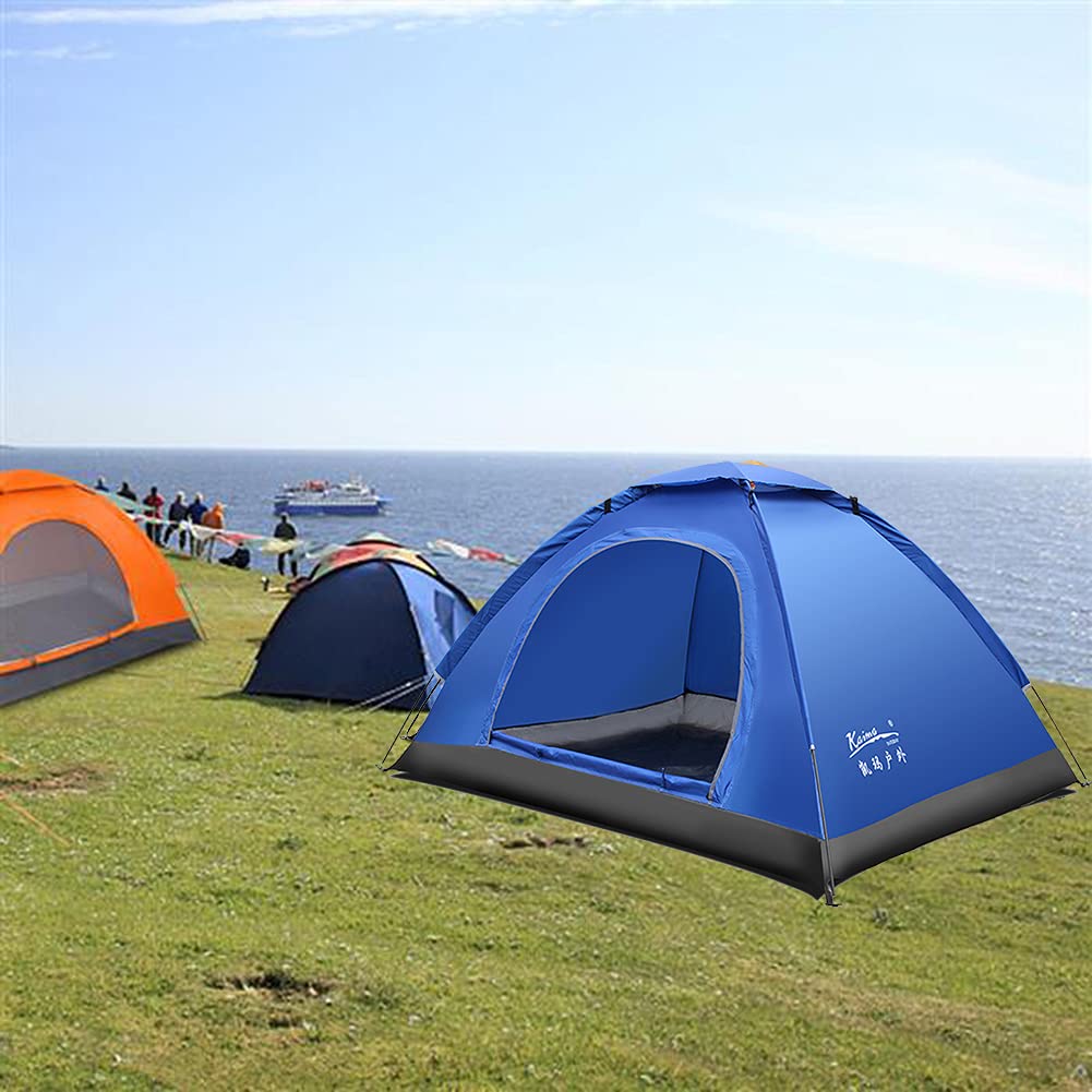 2-Person Camping Tent - Lightweight Portable Tent, Windproof and Waterproof, Suitable for Traveling, Camping, Climbing, Hunting, Hiking and Other Outdoor Activities (Blue)