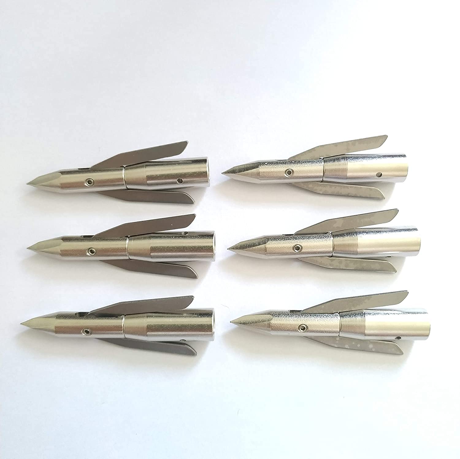 UUPA Archery Hunting Fish Broadheads 12Pcs 288 Grain Bow Fishing Arrowheads Stainless Steel Tip Point 2 Expandable Blade Arrowheads with Plastic Box Arrow Tips