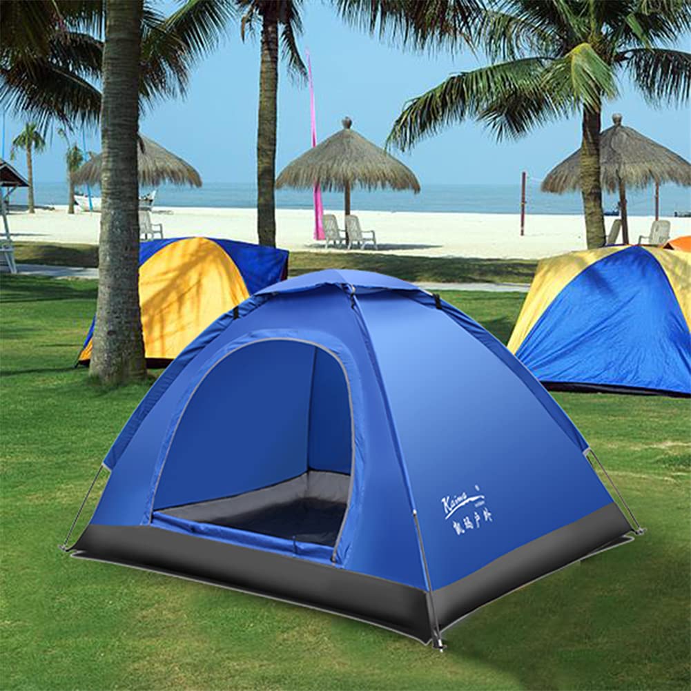 2-Person Camping Tent - Lightweight Portable Tent, Windproof and Waterproof, Suitable for Traveling, Camping, Climbing, Hunting, Hiking and Other Outdoor Activities (Blue)