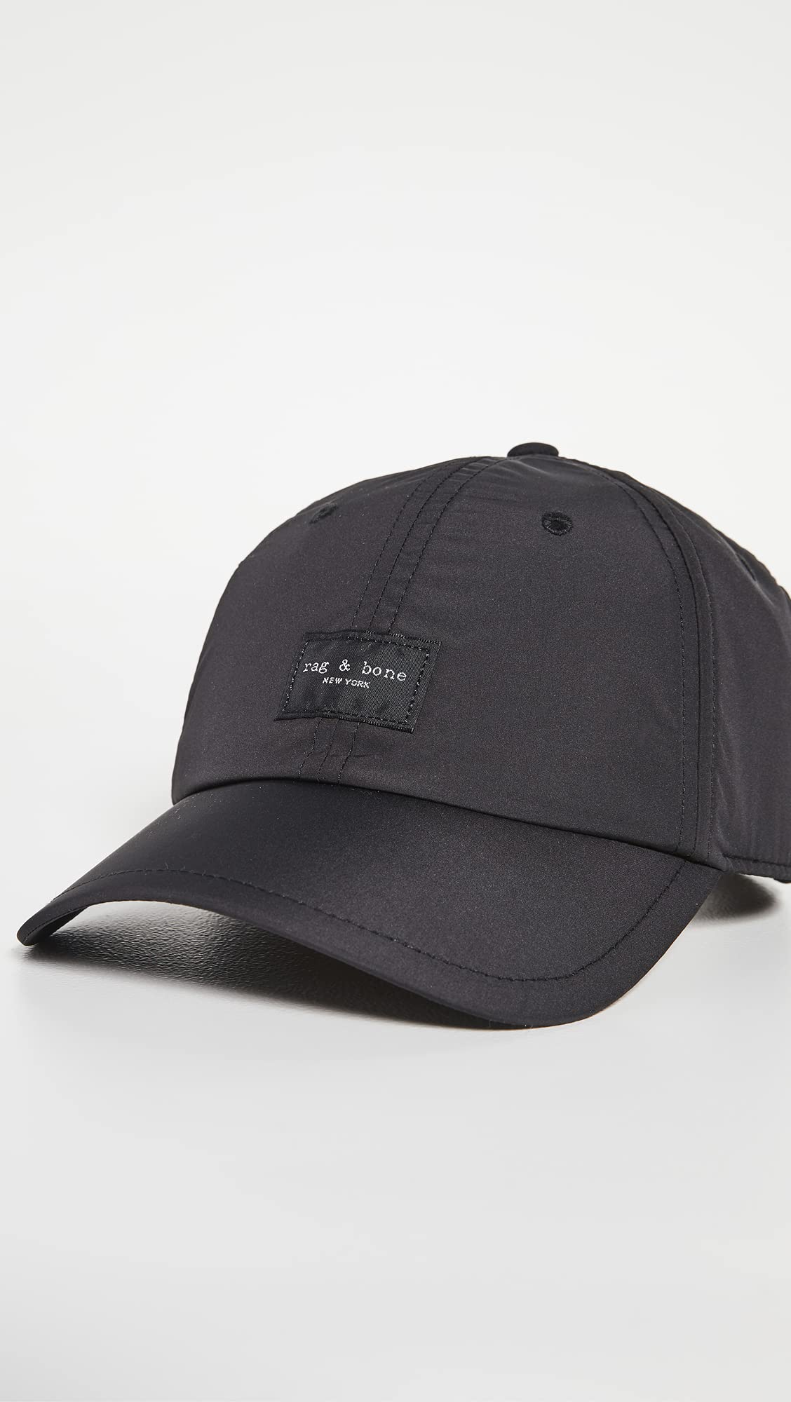 rag & bone Women's Addison Baseball Cap, Black, One Size