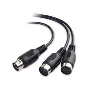 cable matters 5-pin din midi splitter cable (dual midi cable) - 0.5 meters / 1.6 feet