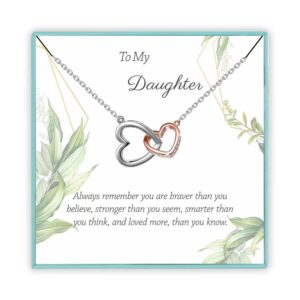 sereney daughter necklace as gifts for daughter from mom and dad, daughter jewelry as daughter birthday gifts from father mother, to adult daughter gifts ideas