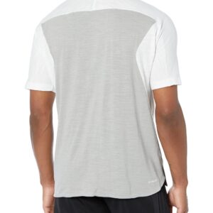 adidas Men's Standard Well Being Tee, Solid Grey/White, Medium