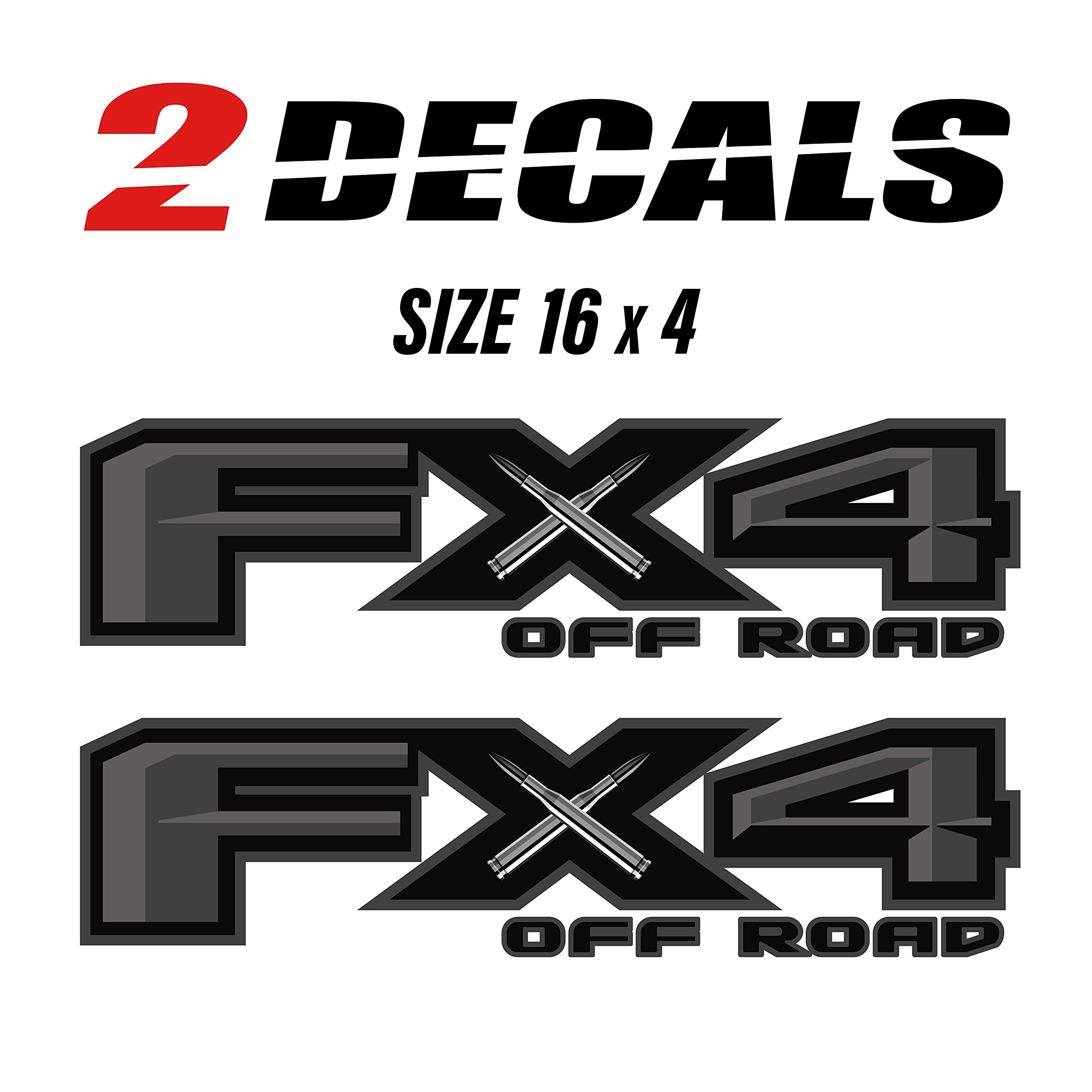 FX4 Off Road Decal USA Black Flag Replacement Sticker F 150 Bedside Emblem for 4x4 Truck Super Duty (FX4 Off Road Decal Black Replacement Sticker)