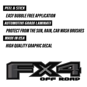 FX4 Off Road Decal USA Black Flag Replacement Sticker F 150 Bedside Emblem for 4x4 Truck Super Duty (FX4 Off Road Decal Black Replacement Sticker)