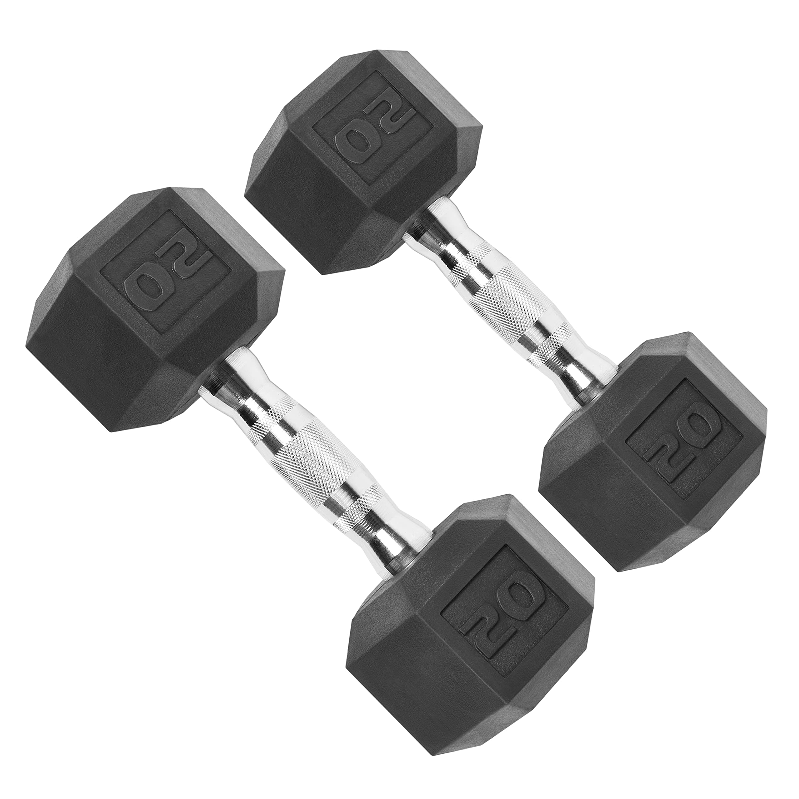 CAP Barbell 50lb Coated Hex Dumbbells, 5x2 20x2, Part of 150lb Set