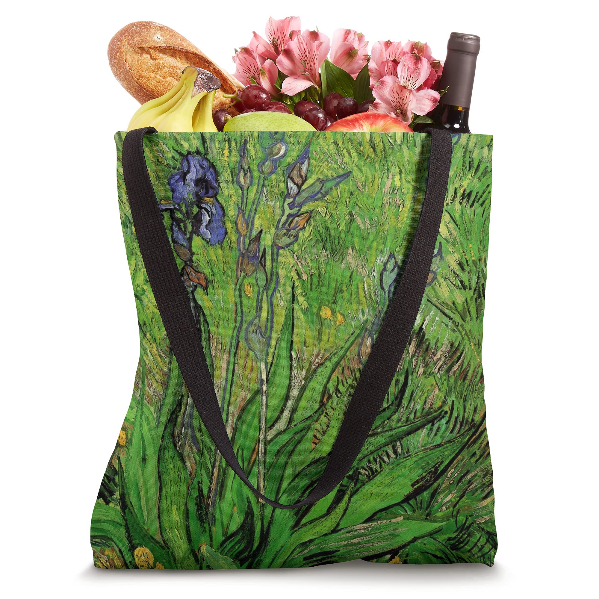 Iris by Vincent van Gogh, Garden Flowers Post Impressionism Tote Bag