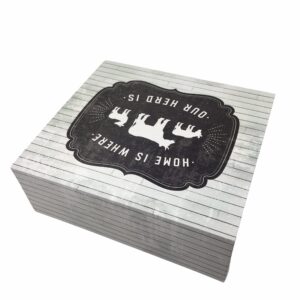 Ashland Decorative Box Square Farm Theme “Home is Where our Herd is” 4.25"x10..25"x11.25"