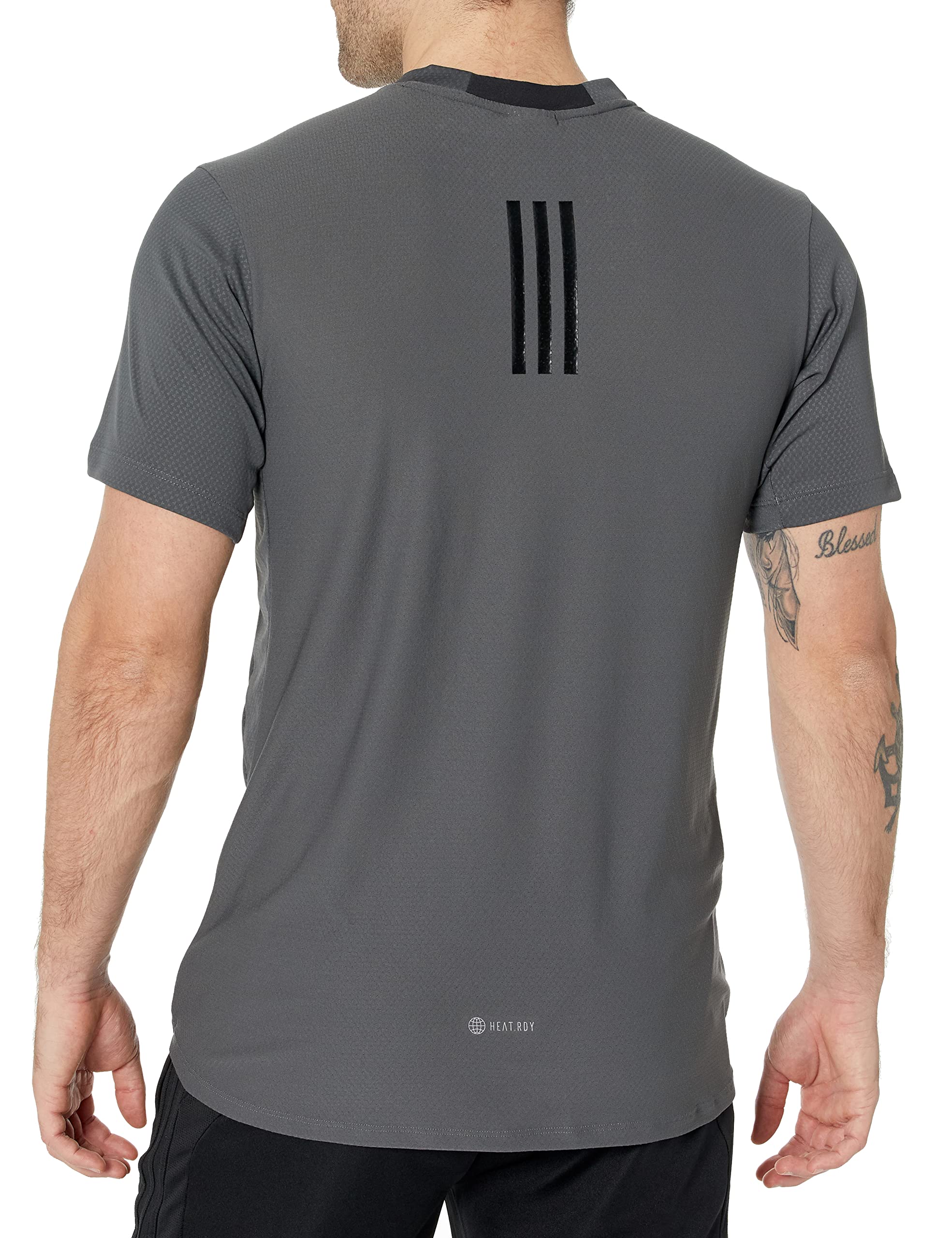 adidas Men's Designed 4 Training Heat.RDY High Intensity Tee, Grey, Large