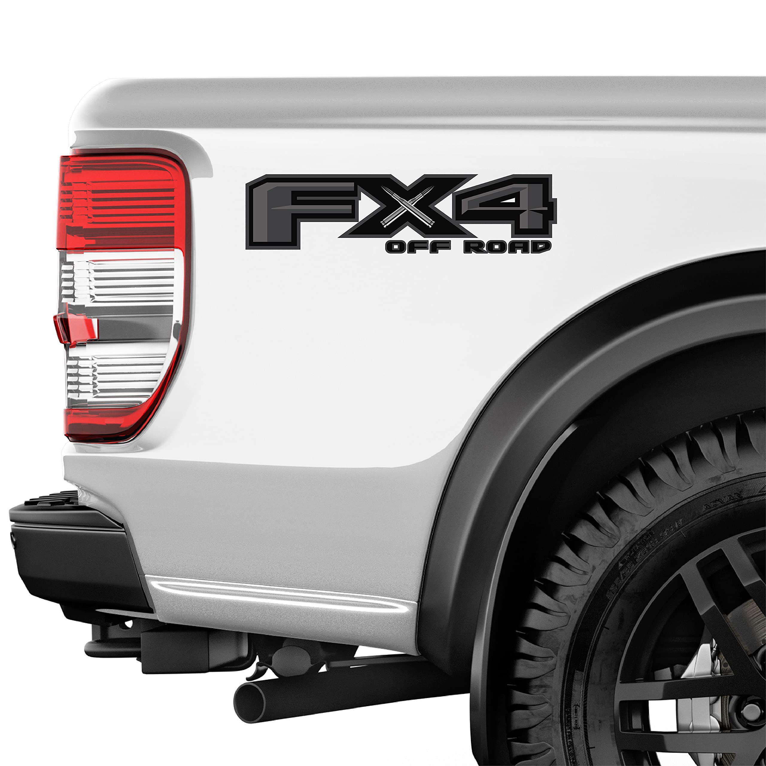 FX4 Off Road Decal USA Black Flag Replacement Sticker F 150 Bedside Emblem for 4x4 Truck Super Duty (FX4 Off Road Decal Black Replacement Sticker)