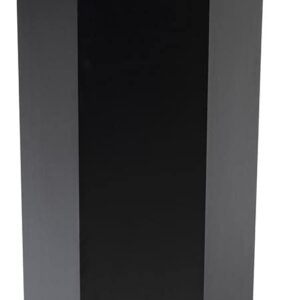 Displays2go 6-Sided Retail Pedestal Stand, Laminate, 36-inch Tall - Black (SMHEXPD36BLK)