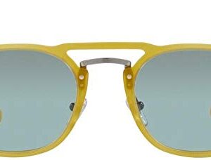 Persol PO3265S Square Sunglasses, Miele/Antique Blue, 50 mm